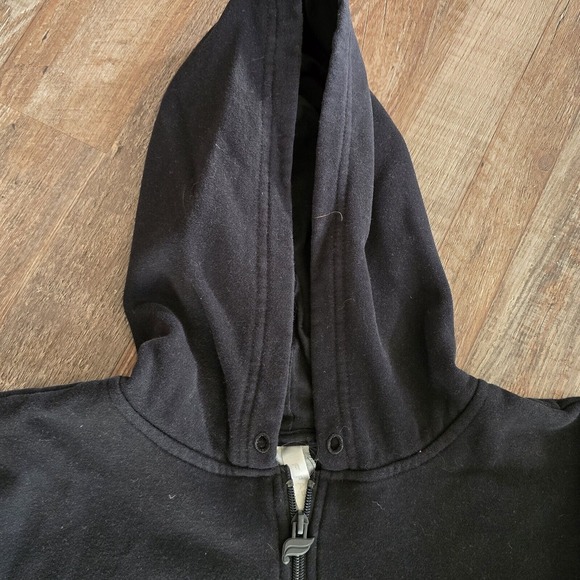 Fabletics Jump Suit Fleece Hooded Black Full Zip Up Small One Piece - Picture 4 of 8
